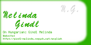 melinda gindl business card